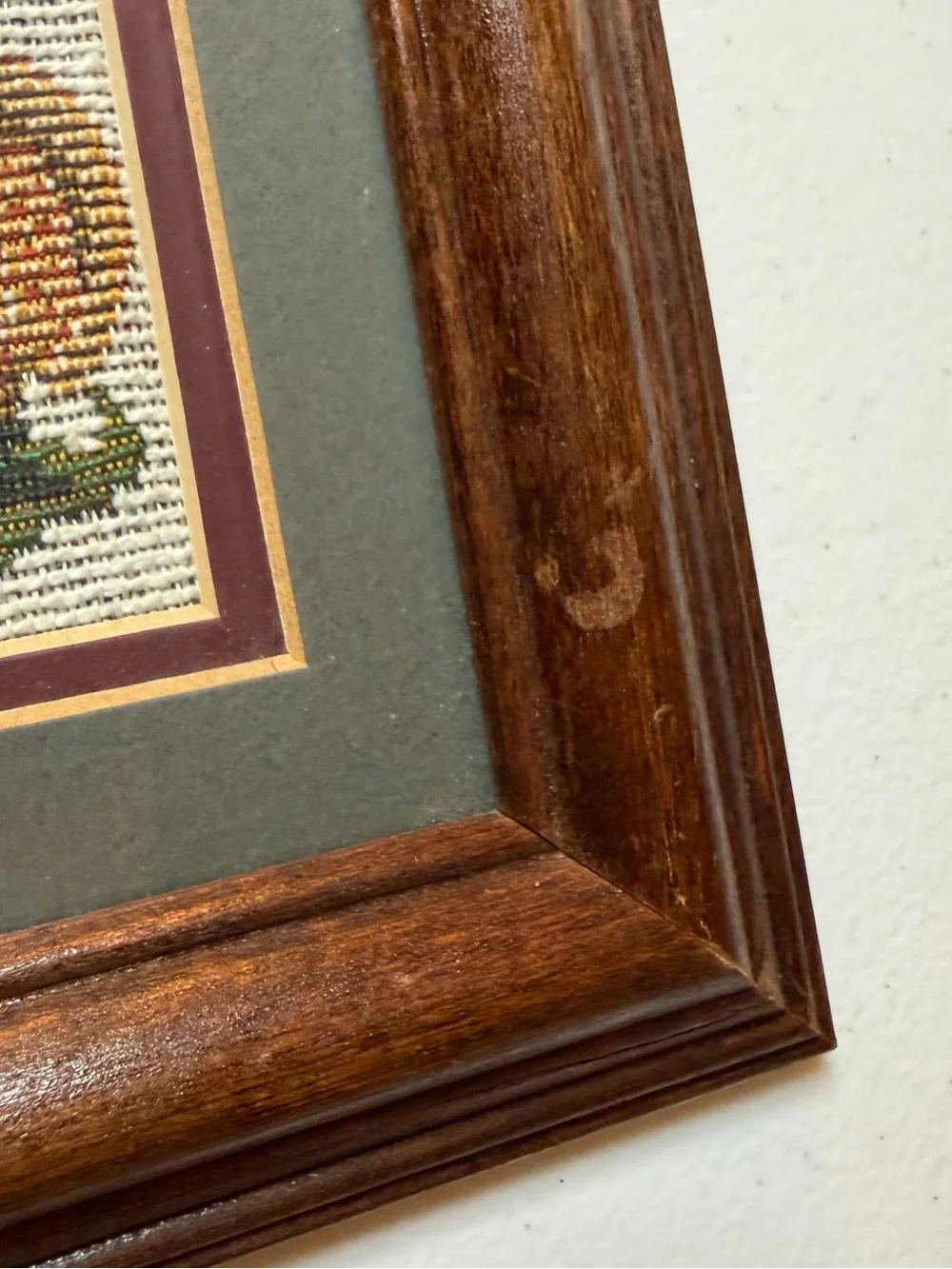 Framed Cross-Stitch Wall Art 